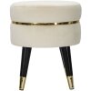 Mauro Ferretti tabouret Paris Ø 35x40,5 cm crème noir