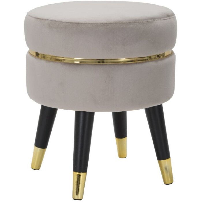 Mauro Ferretti tabouret Paris Ø 35x40,5 cm gris noir