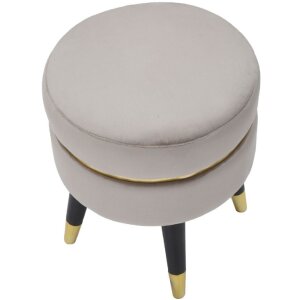 Mauro Ferretti tabouret Paris Ø 35x40,5 cm gris noir