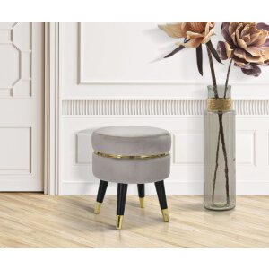 Mauro Ferretti tabouret Paris Ø 35x40,5 cm gris noir
