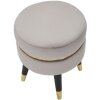 Mauro Ferretti tabouret Paris Ø 35x40,5 cm gris noir