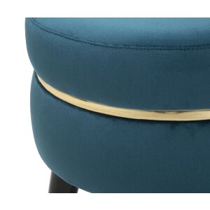 Mauro Ferretti tabouret Paris Ø 35x40,5 cm pétrole noir