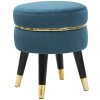 Mauro Ferretti tabouret Paris Ø 35x40,5 cm pétrole noir