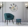 Mauro Ferretti tabouret Paris Ø 35x40,5 cm pétrole noir