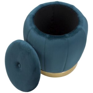 Mauro Ferretti tabouret Paris Ø 43x43 cm pétrole or