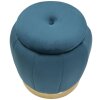 Mauro Ferretti tabouret Paris Ø 43x43 cm pétrole or