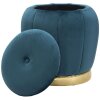 Mauro Ferretti tabouret Paris Ø 43x43 cm pétrole or