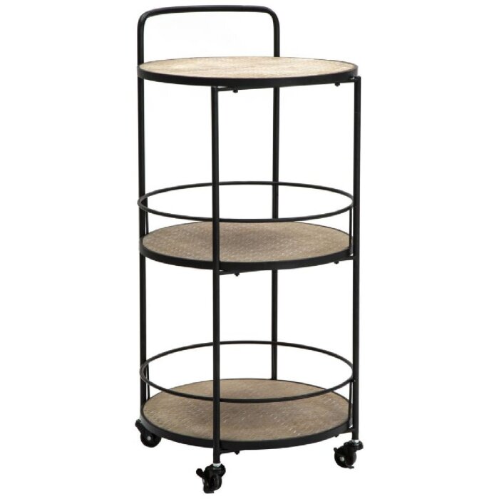 Mauro Ferretti Chariot de service Arex Ø 40x41,5x82 cm noir marron