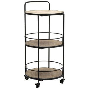 Mauro Ferretti Chariot de service Arex Ø 40x41,5x82 cm noir marron