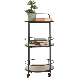 Mauro Ferretti Chariot de service Arex Ø 40x41,5x82 cm noir marron