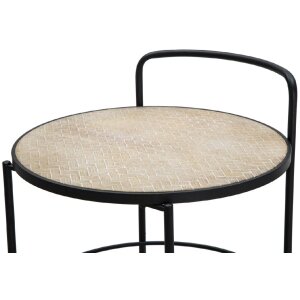 Mauro Ferretti Chariot de service Arex Ø 40x41,5x82 cm noir marron