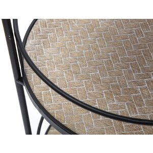 Mauro Ferretti Chariot de service Arex Ø 40x41,5x82 cm noir marron