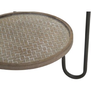 Mauro Ferretti table dappoint Arex Ø 48x54,5 cm noir marron