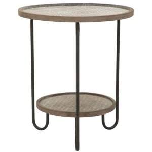 Mauro Ferretti table dappoint Arex Ø 48x54,5 cm noir marron