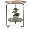 Mauro Ferretti table dappoint Arex Ø 48x54,5 cm noir marron