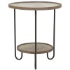 Mauro Ferretti table dappoint Arex Ø 48x54,5 cm noir marron