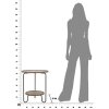 Mauro Ferretti table dappoint Arex Ø 48x54,5 cm noir marron