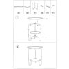 Mauro Ferretti table dappoint Arex Ø 48x54,5 cm noir marron