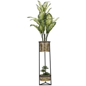 Mauro Ferretti support de plantes Doppio Ø 23x80 cm noir or