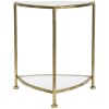 Mauro Ferretti table dappoint 2 étagères 45x45x50 cm or