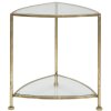Mauro Ferretti table dappoint 2 étagères 45x45x50 cm or