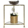 Mauro Ferretti table dappoint 2 étagères 45x45x50 cm or
