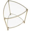 Mauro Ferretti table dappoint 2 étagères 45x45x50 cm or