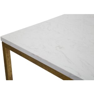Mauro Ferretti table dappoint Double Marble 47x47x60 cm or blanc