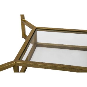Mauro Ferretti table dappoint Double Marble 47x47x60 cm or blanc