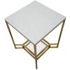Mauro Ferretti table dappoint Double Marble 47x47x60 cm or blanc