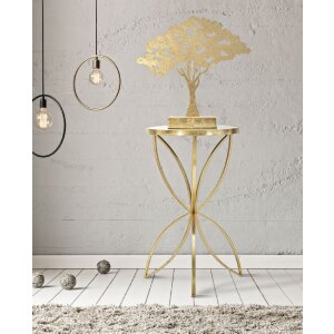 Mauro Ferretti table dappoint papillon Ø 35x60 cm or argent