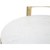 Mauro Ferretti table dappoint en marbre ronde 40x43x50 cm or blanc