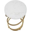 Mauro Ferretti table dappoint Spirale marbre Ø 27,5x47,5 cm or blanc