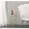 Mauro Ferretti table dappoint Spirale marbre Ø 27,5x47,5 cm or blanc