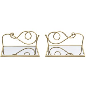 Mauro Ferretti étagère murale set de 2 pièces 41,5x18x20,5 cm or
