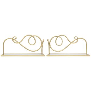 Mauro Ferretti étagère murale set de 2 pièces 41,5x18x20,5 cm or