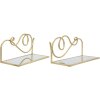 Mauro Ferretti étagère murale set de 2 pièces 41,5x18x20,5 cm or