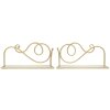 Mauro Ferretti étagère murale set de 2 pièces 41,5x18x20,5 cm or