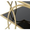 Mauro Ferretti table dappoint double 45x45x55 cm or noir