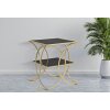 Mauro Ferretti table dappoint double 45x45x55 cm or noir