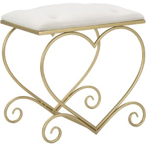 Mauro Ferretti tabouret cœur 50x37,5x51,5 cm or...