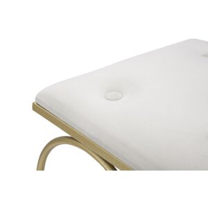 Mauro Ferretti tabouret cœur 50x37,5x51,5 cm or crème