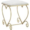 Mauro Ferretti tabouret cœur 50x37,5x51,5 cm or crème