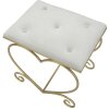 Mauro Ferretti tabouret cœur 50x37,5x51,5 cm or crème