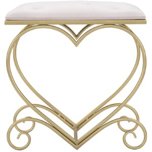 Mauro Ferretti tabouret cœur 50x37,5x51,5 cm or rose