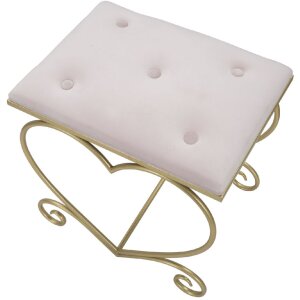Mauro Ferretti tabouret cœur 50x37,5x51,5 cm or rose