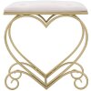 Mauro Ferretti tabouret cœur 50x37,5x51,5 cm or rose