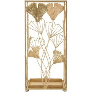 Mauro Ferretti porte-parapluies feuille dor 22,5x22,5x48,5 cm or