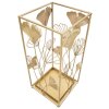 Mauro Ferretti porte-parapluies feuille dor 22,5x22,5x48,5 cm or