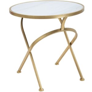 Mauro Ferretti table dappoint Glam Mat Ø 50,5x50 cm or